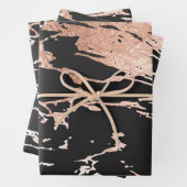 Schwarz-Rose-Gold-Marmor Geschenkpapier Set (Beispiel)