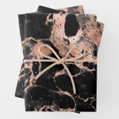 Schwarz-Rose-Gold-Marmor Geschenkpapier Set (Beispiel)