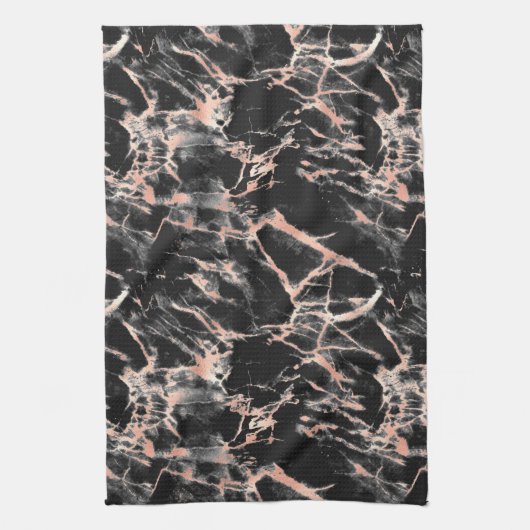 Schwarz & Rose Gold Marmor Küchentücher (Vertikal)