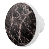 Schwarz & Rose Gold Rosa Glitzer Marmorschlauch Keramikknauf (Rechts)