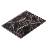 Schwarz & Rose Gold Rosa Glitzer Marmorschlauch Notizblock (Linke Seite)