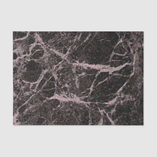 Schwarz & Rose Gold Rosa Glitzer Marmorschlauch Seidenpapier (Vorderseite)