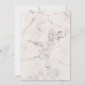 Schwarz-Rose-Goldmarmor Einladung (Rückseite)