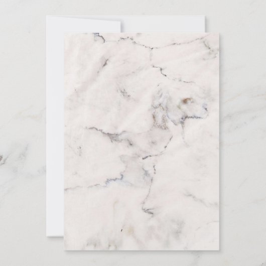 Schwarz-Rose-Goldmarmor Einladung (Rückseite)