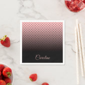 Schwarz-Rose-Punktmuster Serviette (Beispiel)