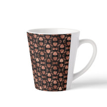 Schwarz-Roségold Art Deco kleine Latte-Tasse