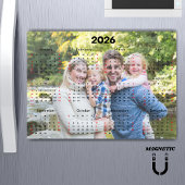 Schwarz & Rot 2026 Kalender Benutzerfoto Magnet
