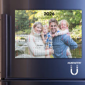 Schwarz & Rot 2026 Kalender Benutzerfoto Magnet