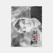 Schwarz-Rot-Abschluss Fleecedecke (Vorderseite)