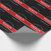 Schwarz-Rot-Abschluss Geschenkpapier (Ecke)