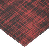 Schwarz-Rot-Abstraktes Streifenmuster Tischdecke (Schrägansicht)