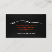 Schwarz, rot, Auto, Auto, Visitenkarte (Rückseite)