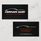 Schwarz, rot, Auto, Auto, Visitenkarte (Vorne/Hinten)