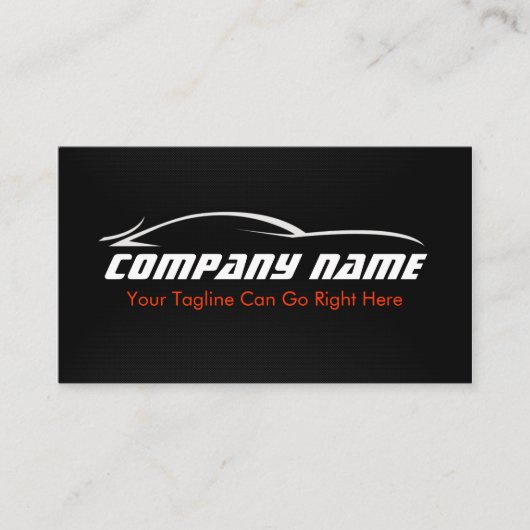 Schwarz, rot, Auto, Auto, Visitenkarte (Vorderseite)