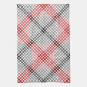 Schwarz-Rot-Bälle oder -Löcher, quer ausgerichtete Geschirrtuch (Vertikal)