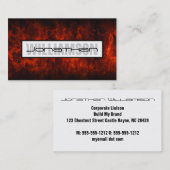 Schwarz/Rot-Berufliche Visitenkarte (Vorne/Hinten)