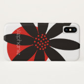 Schwarz-Rot-Blau-Blume und Blütenbezeichnung Case-Mate iPhone Hülle (Rückseite (Horizontal))
