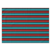 Schwarz Rot Blau Streifen Muster Tischdecke (Vorderseite (Horizontal))