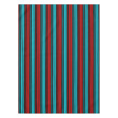 Schwarz Rot Blau Streifen Muster Tischdecke (Vorderseite)
