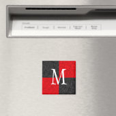 Schwarz/Rot-Block-Design 2-Zoll-Magnet Magnet (In Situ (Geschirrspüler))