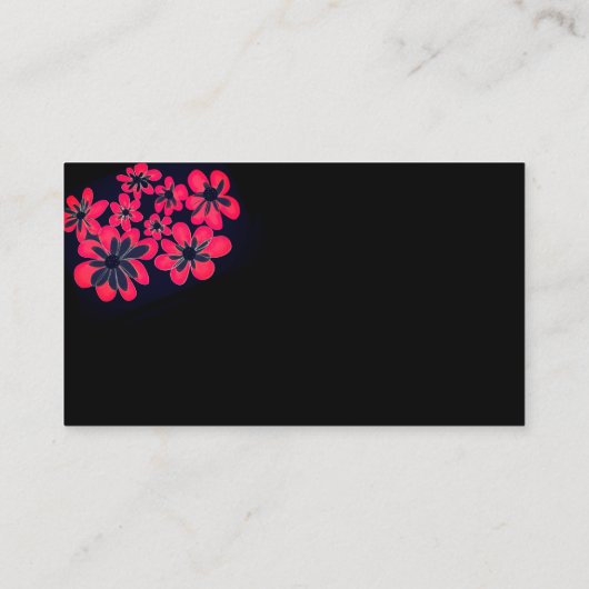 Schwarz-Rot-Blume-Florist oder Designer Visitenkarte (Rückseite)