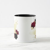 Schwarz-Rot-Blume-Gold-Blätter Tasse (Zentrum)