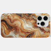 Schwarz-Rot-Braun-Gelb-Gold-Marmor Art-Muster Case-Mate iPhone Hülle (Rückseite (Horizontal))