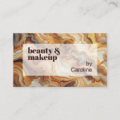 Schwarz-Rot-Braun-Gelb-Gold-Marmor Art-Muster Visitenkarte (Vorderseite)