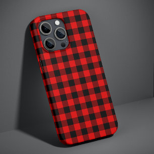 Schwarz Rot Buffalo Holzfäller Karo Karomuster iPhone 16 Pro Max Hülle