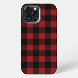 Schwarz Rot Buffalo Karo Kariert iPhone 13 Pro Max Hülle