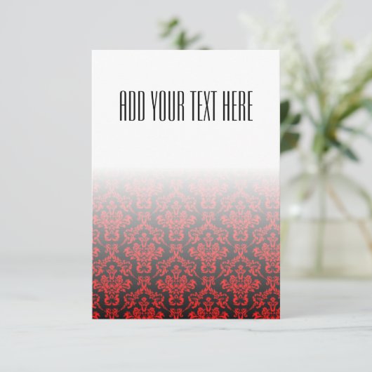 Schwarz-Rot-Damaskus-Muster (Stehend Vorderseite)