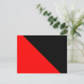 Schwarz-Rot-Diagonale Postkarte (Stehend Vorderseite)
