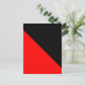 Schwarz-Rot-Diagonale Postkarte (Stehend Vorderseite)