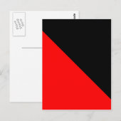 Schwarz-Rot-Diagonale Postkarte (Vorne/Hinten)