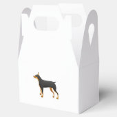 Schwarz-Rot-Dobermann-Neuwürfel Geschenkschachtel (Geöffnet)