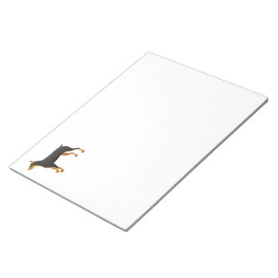 Schwarz-Rot-Dobermann-Neuwürfel Notizblock