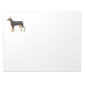 Schwarz-Rot-Dobermann-Neuwürfel Notizblock (Vorderseite)