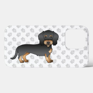 Schwarz-Rot-Drahtiger Dachshund mit Pfoten Case-Mate iPhone Hülle