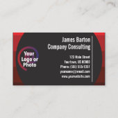 Schwarz Rot Einfach Gradient Modernes Beruflich Visitenkarte (Rückseite)