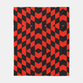 Schwarz/Rot Fleecedecke (Vorderseite)