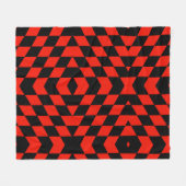 Schwarz/Rot Fleecedecke (Vorderseite (Horizontal))