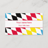 Schwarz-Rot-Gelb- und Blaubayerisches Diamantmuste Visitenkarte (Rückseite)