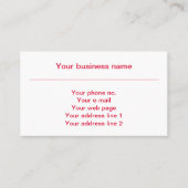 Schwarz-Rot-Gelb- und Blaubayerisches Diamantmuste Visitenkarte (Vorderseite)