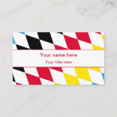 Schwarz-Rot-Gelb- und Blaubayerisches Diamantmuste Visitenkarte (Rückseite)