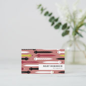 Schwarz-Rot-Gelb-Weiß-Schlangen Visitenkarte (Stehend Vorderseite)