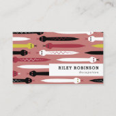 Schwarz-Rot-Gelb-Weiß-Schlangen Visitenkarte (Vorderseite)