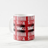 Schwarz-Rot-gemustert Kaffeetasse (Vorderseite Links)