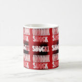 Schwarz-Rot-gemustert Kaffeetasse (Mittel)