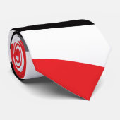 Schwarz Rot Geometrisch Krawatte (Gerollt)