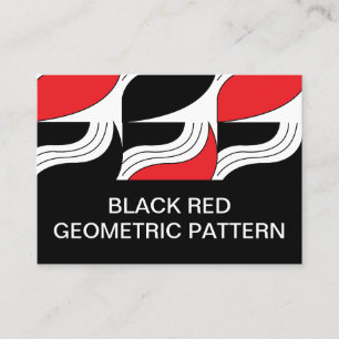 Schwarz Rot Geometrisch Visitenkarte